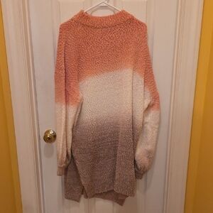 Umgee Knit Cardigan - Pink, Cream & Purple